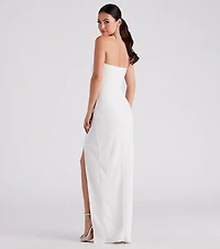 Whittney Formal Crepe A-Line Dress