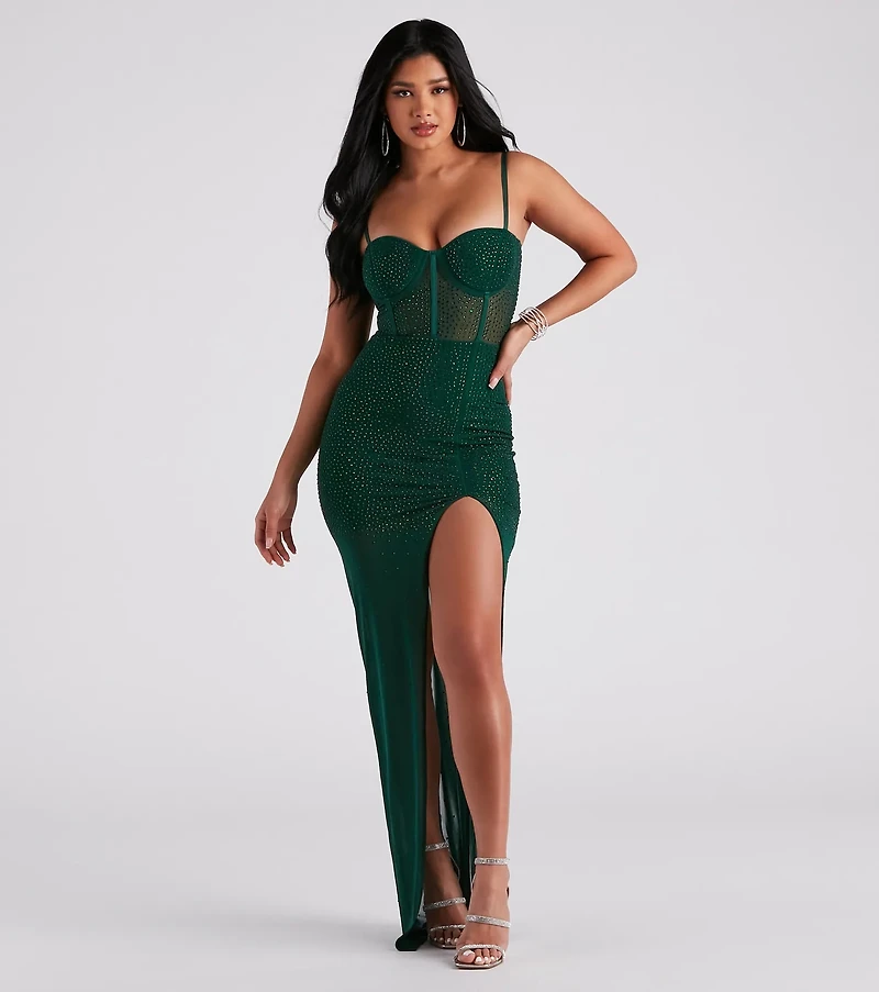 Windsor Taylor Corset Rhinestone Mesh Formal Dress at Hamilton Place in  Chattanooga, TN