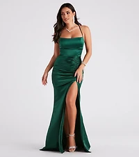 Lucille Formal Satin Mermaid Dress