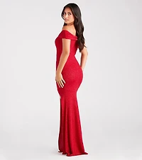 Meryl Formal Glitter Column Dress