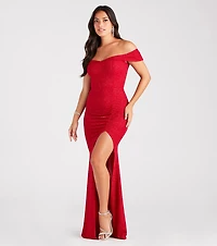 Meryl Formal Glitter Column Dress