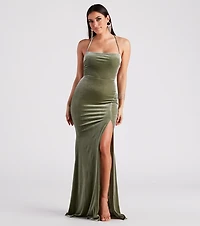 Donna Formal Velvet Long Mermaid Dress