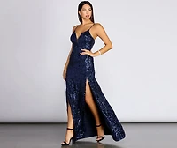 Nia Sequin Scroll Dress