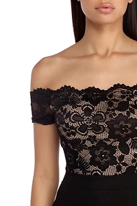 Lola Off The Shoulder Lace Dress