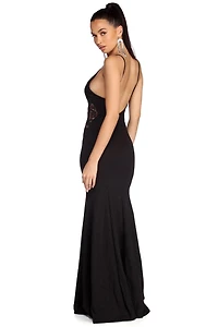 Vivian Formal Glitter And Lace Dress