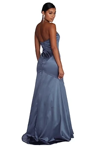 Cheyenne Formal Strapless Satin Dress