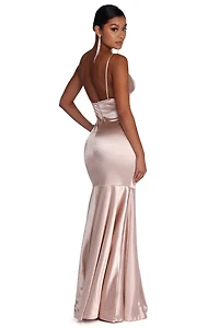 Isabel Formal Satin Mermaid Dress