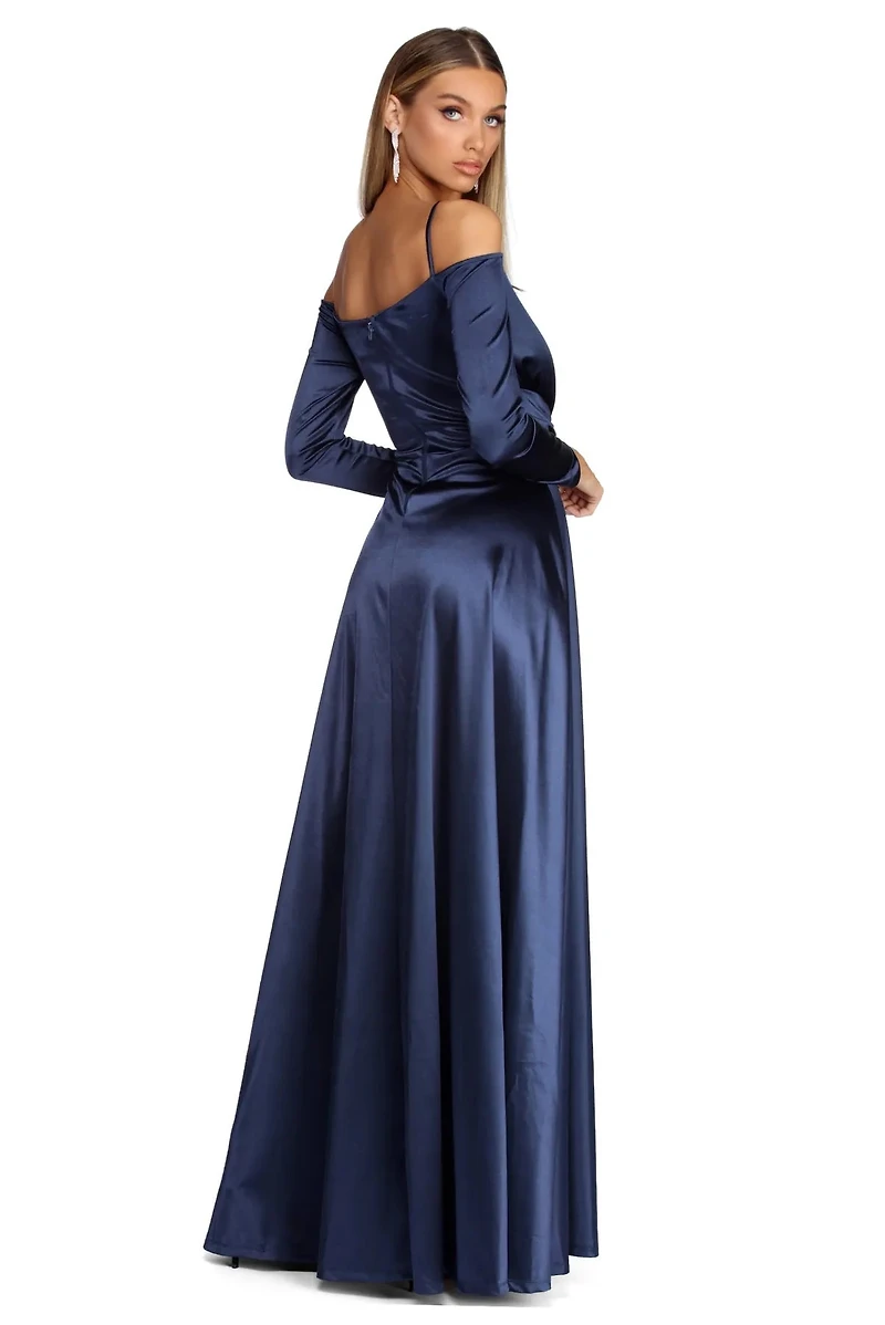 Annie Formal Knot Satin Dress