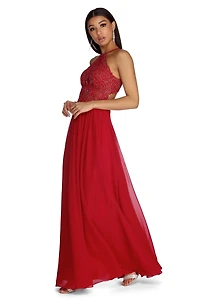 Alessandra Formal Open Back Chiffon Dress