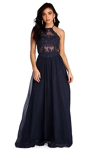 Alessandra Formal Open Back Chiffon Dress