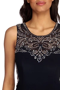 Denise Formal Sleeveless Beaded Dress