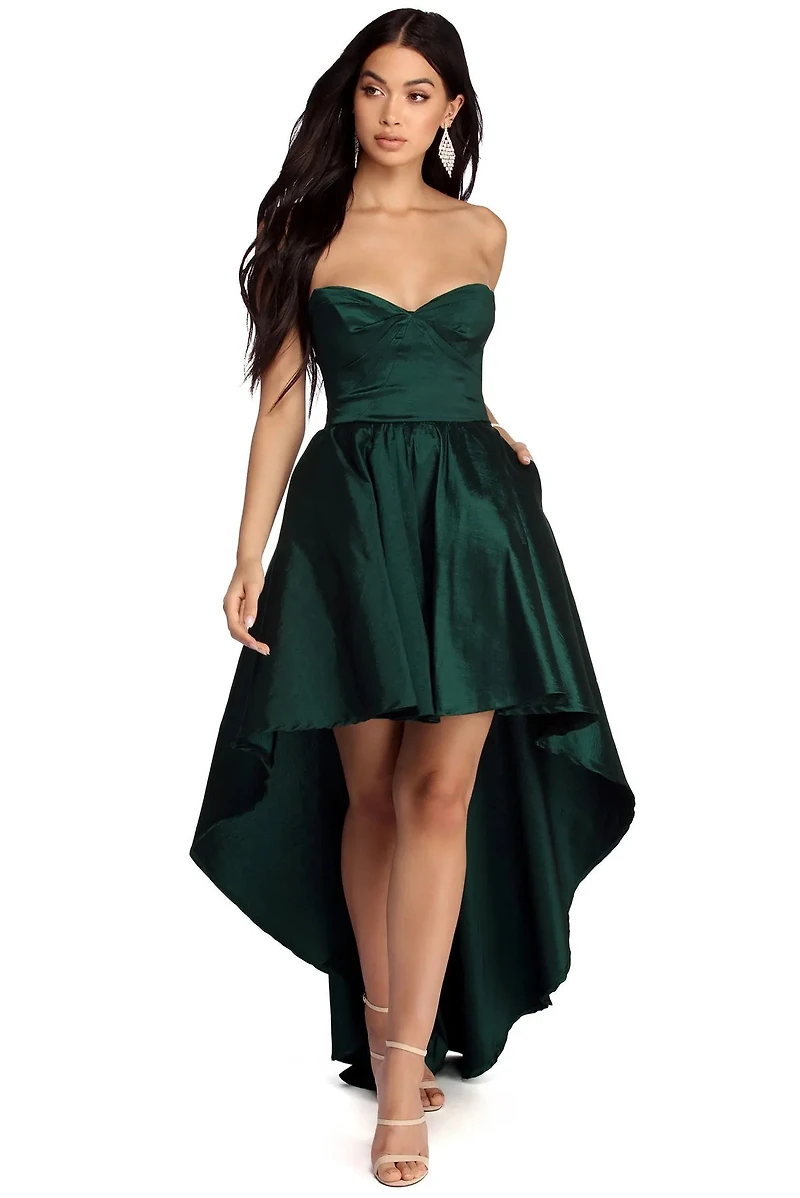Bonnie Formal Taffeta High Low Dress