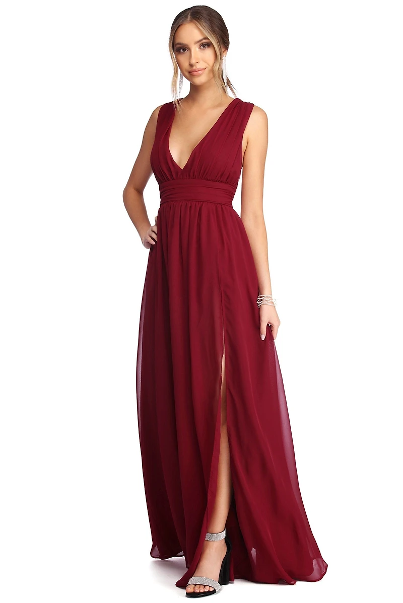 Reese Formal Layered Chiffon Dress
