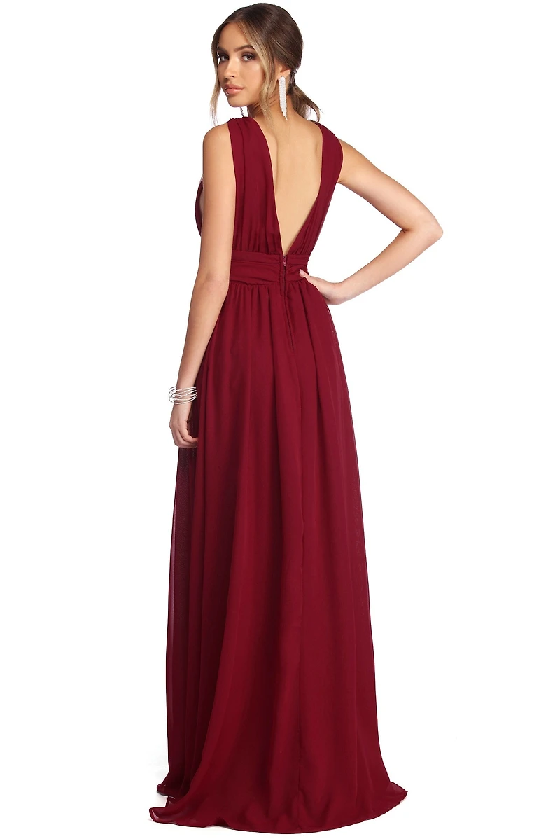 Reese Formal Layered Chiffon Dress