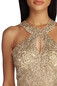 Jayla Formal Embroidered Chiffon Dress