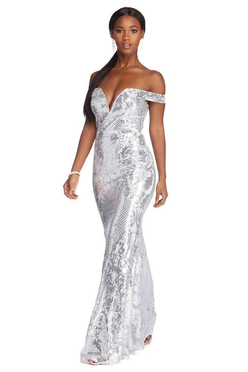 Saraya Sequin Sweetheart Formal Dress