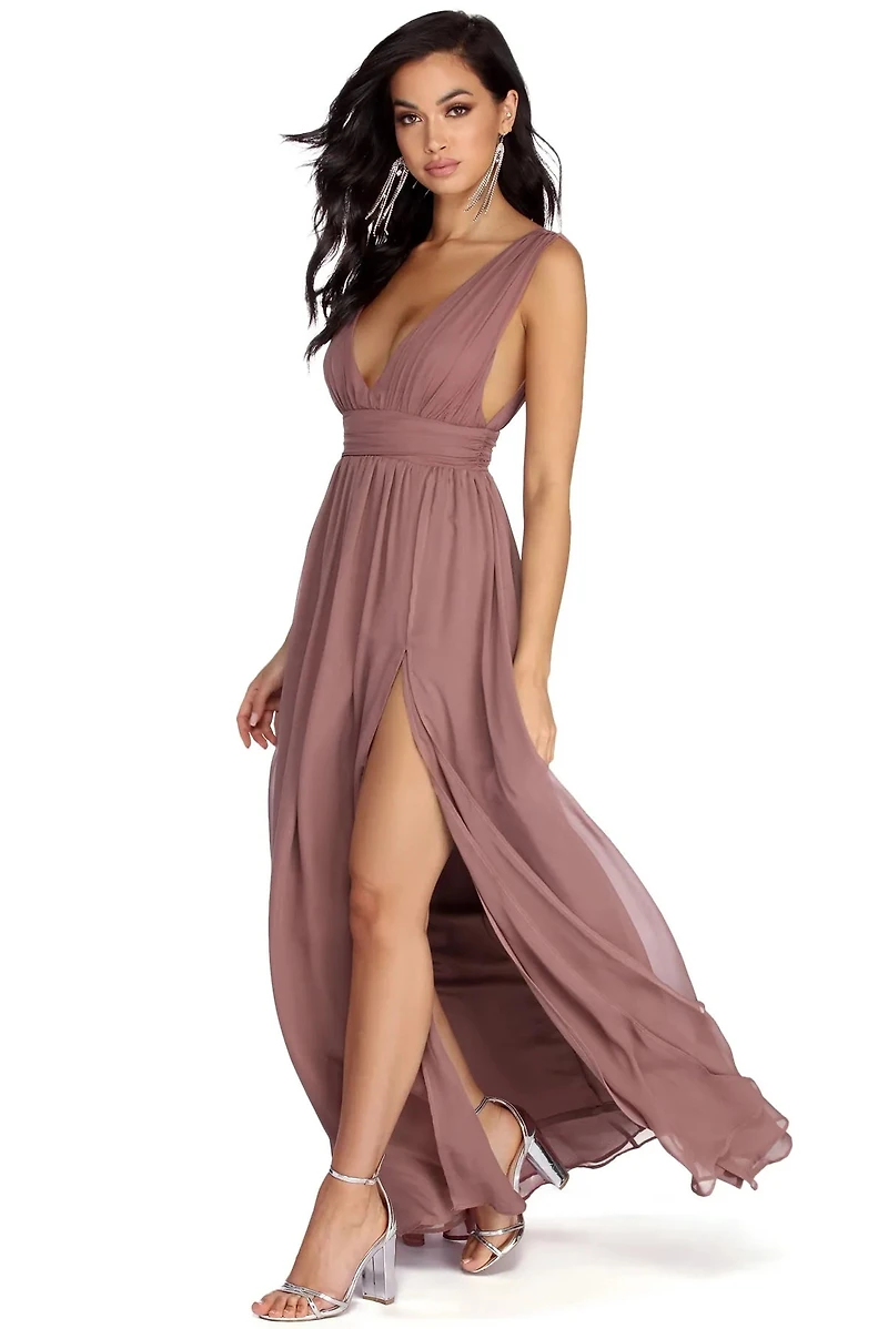 Reese Formal Layered Chiffon Dress