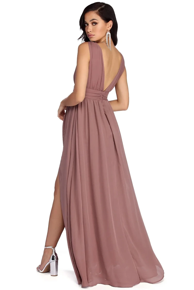 Reese Formal Layered Chiffon Dress