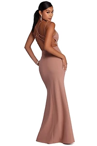 Vicky Plunging V Formal Dress