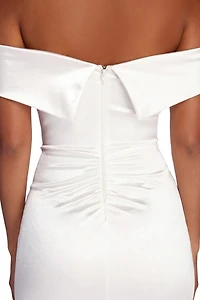 Elena Ruched Satin Gown