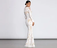 Aella Formal Sequin Long Dress