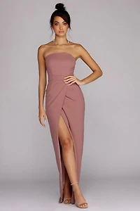 Serena Strapless Wrap Gown