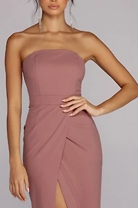 Serena Strapless Wrap Gown