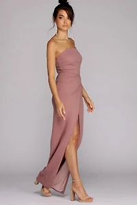 Serena Strapless Wrap Gown
