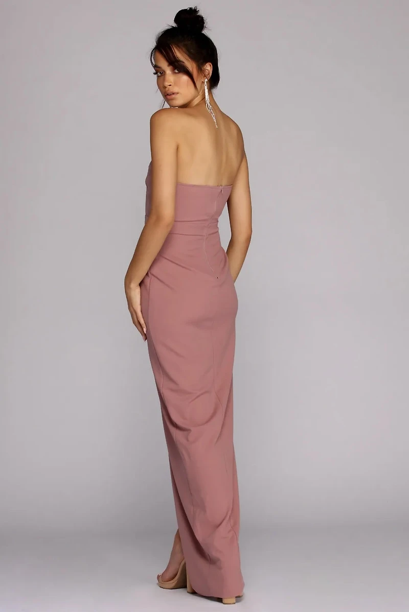 Serena Strapless Wrap Gown