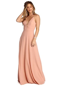 Julissa Formal Sleeveless Chiffon Dress