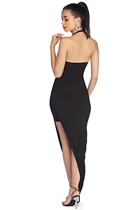 Adelynn Plunging Asymmetrical Formal Dress