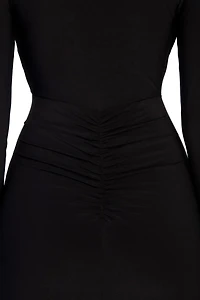 Denise Formal Plunging Ruched Dress