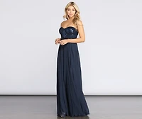 Anita Beaded Tulle A-Line Dress