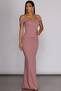 Kelly Off The Shoulder Formal Dress