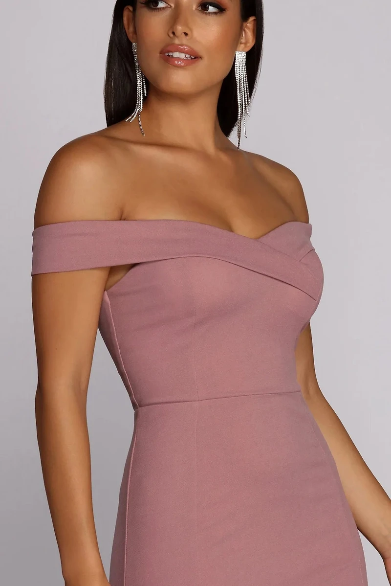Kelly Off The Shoulder Formal Dress