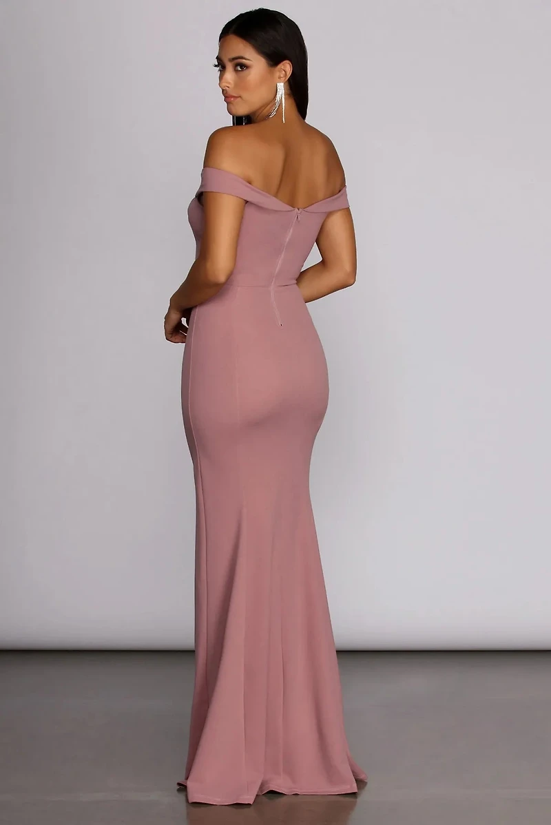Kelly Off The Shoulder Formal Dress