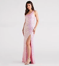 Lyla Formal One-Shoulder Sequin Dress