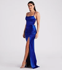 Lucille Formal Satin Mermaid Dress