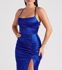 Lucille Formal Satin Mermaid Dress