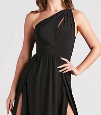 Melany Formal Dual Slit A-Line Dress