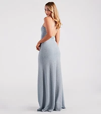 Malinda Formal Glitter A-Line Dress