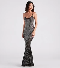 Drew Formal Rhinestone Mermaid Dress