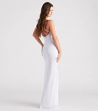 Gabrielle Formal Rhinestone Long Dress