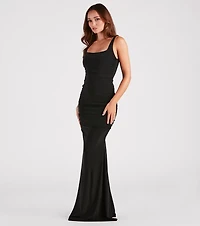Evania Formal Lace-Up Mermaid Dress