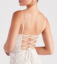 Daphne Formal Lace Slit Long Dress