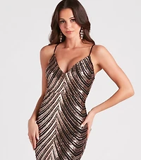 Jianna Formal Sleeveless Sequin Mermaid Dress