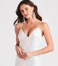 Jianna Formal Sleeveless Sequin Mermaid Dress