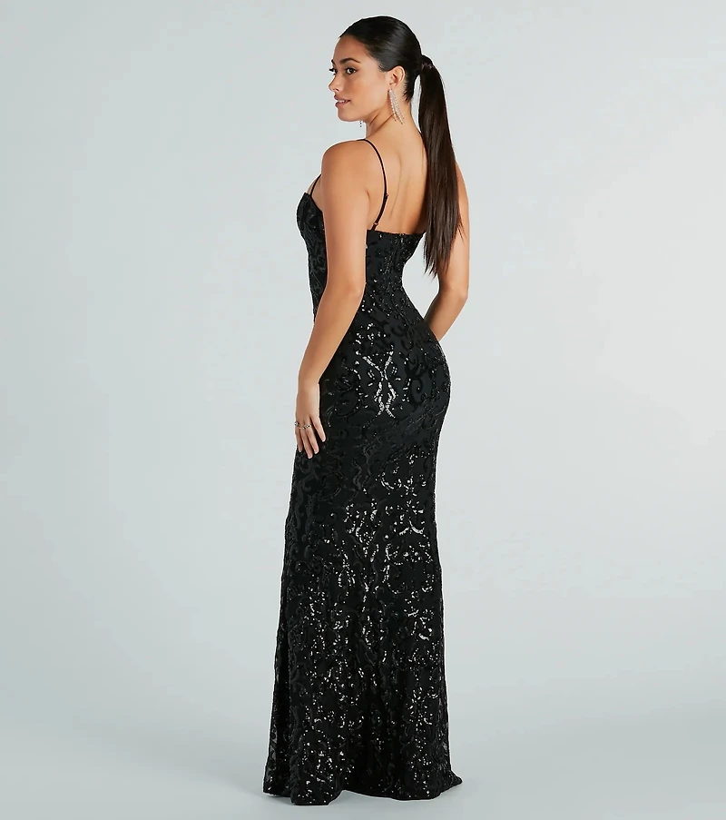 Noemi Formal Sequin A-Line Dress