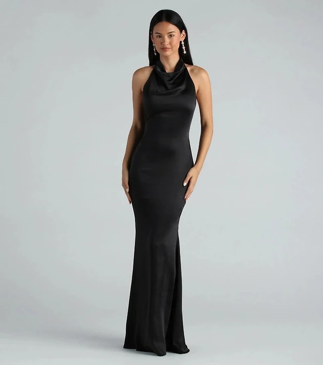 pleated georgette open-back long midi dress Pleated Georgette Smock Midi Dress