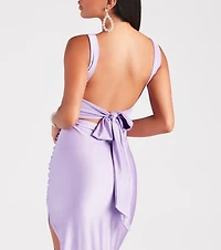 Aliza Backless High Slit Slim-Fit Formal Dress